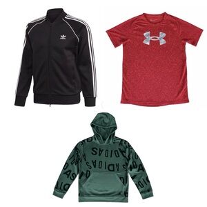 XL BUNDLE Adidas & Under Armour Youth XL Athletic Bundle Hoodie Jacket Shirt
